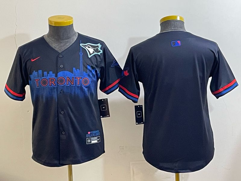 Youth 2025 Toronto Blue Jays Blank black Joint Name Nike MLB Jersey 04